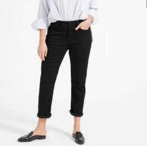everlane | coated modern boyfriend jeans black 27 regular